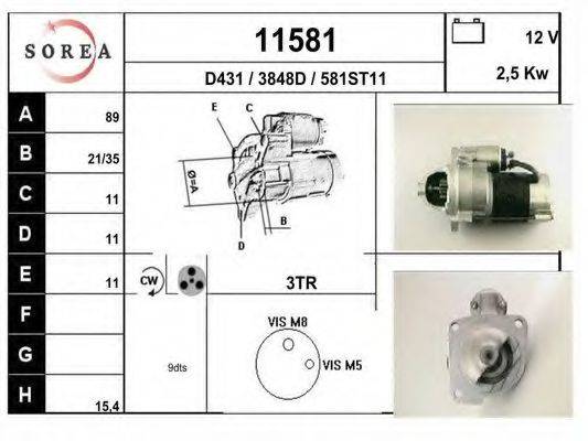 Стартер 11581 EAI