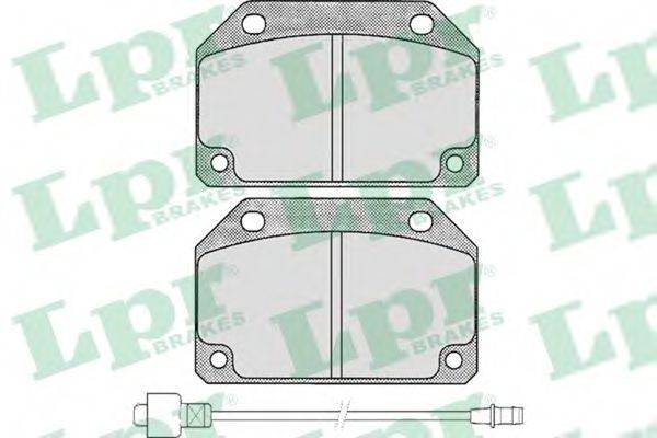 Комплект тормозных колодок, дисковый тормоз 05P176 LPR