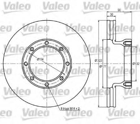 Тормозной диск 187027 VALEO