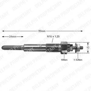 Свеча накаливания HDS345 DELPHI