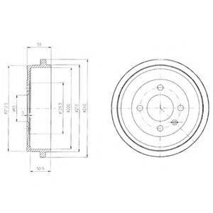 Тормозной барабан BF410 DELPHI