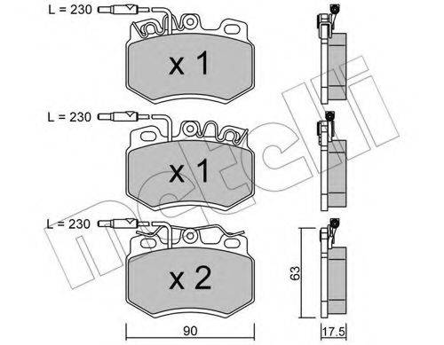 Комплект тормозных колодок, дисковый тормоз 22-0049-0 METELLI