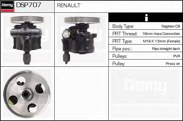 DSP707 REMY Гидравлический насос, рулевое управление DSP707 REMY