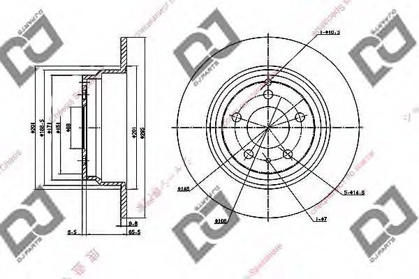 Тормозной диск BD1832 DJ PARTS