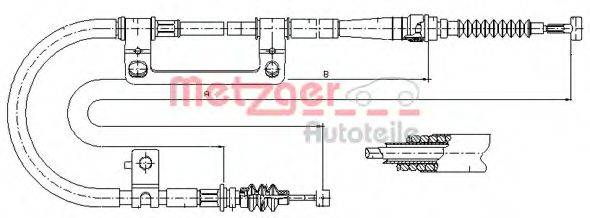 Трос, стояночная тормозная система BC3748 QUINTON HAZELL