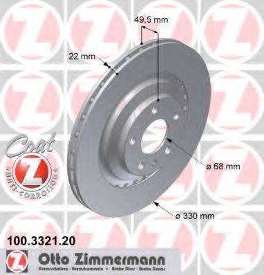 Тормозной диск 100.3321.20 ZIMMERMANN