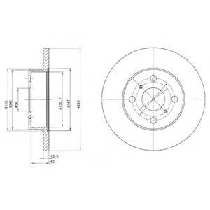 Тормозной диск BR-9312-C KAVO PARTS