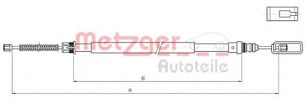 Трос, стояночная тормозная система 10.4719 METZGER