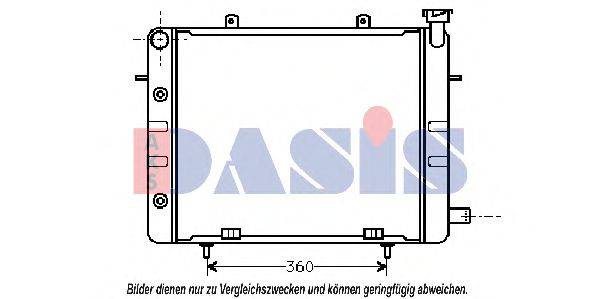 Радиатор, охлаждение двигателя 151360N AKS DASIS