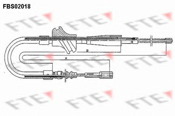 Трос, стояночная тормозная система FBS02018 FTE