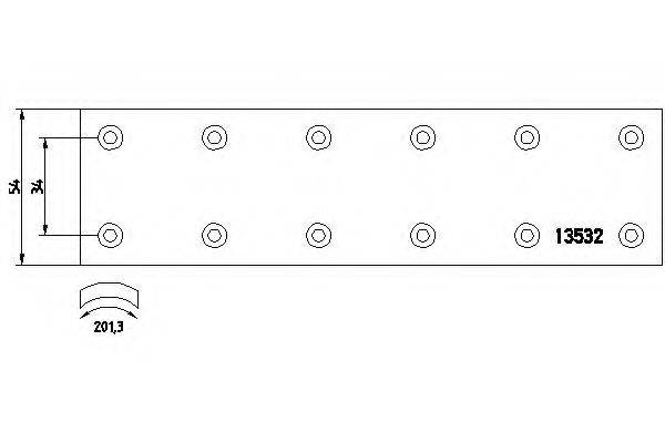 Колодка тормозной накладки 13532 TEXTAR