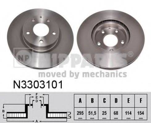 Тормозной диск N3303101 NIPPARTS