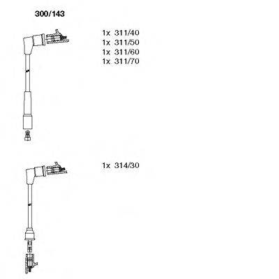 Комплект проводов зажигания 300/143 BREMI