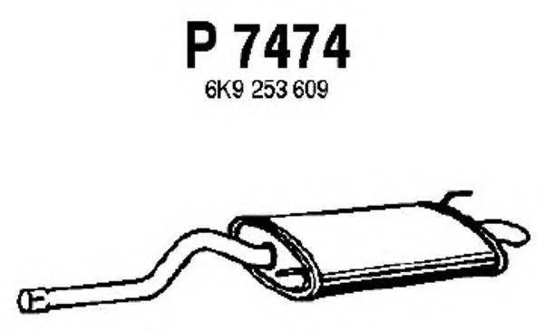 Глушитель выхлопных газов конечный P7474 FENNO