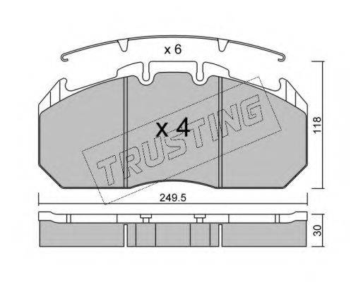 Комплект тормозных колодок, дисковый тормоз 603.0 TRUSTING
