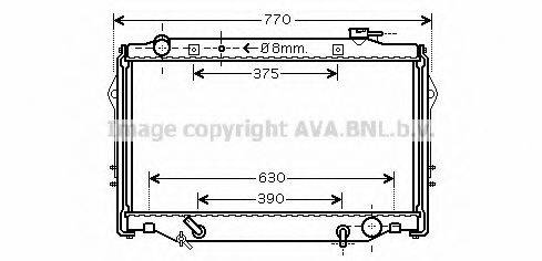 Радиатор, охлаждение двигателя TO2376 AVA QUALITY COOLING