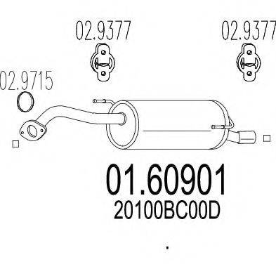 Глушитель выхлопных газов конечный 01.60901 MTS