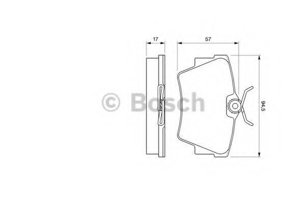 Комплект тормозных колодок 0 986 424 662 BOSCH