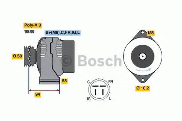 Генератор 0 986 038 551 BOSCH