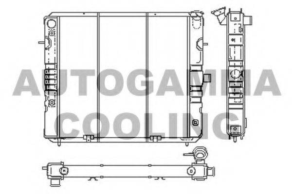 Радиатор, охлаждение двигателя 100721 AUTOGAMMA