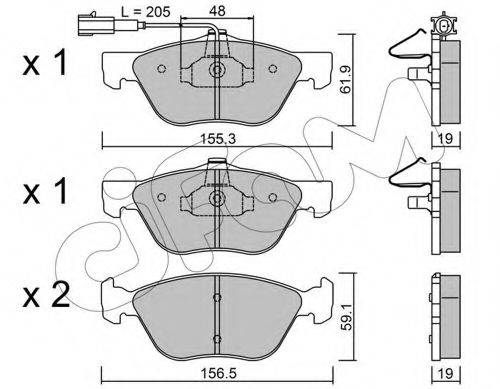 Комплект тормозных колодок, дисковый тормоз 822-083-2 CIFAM