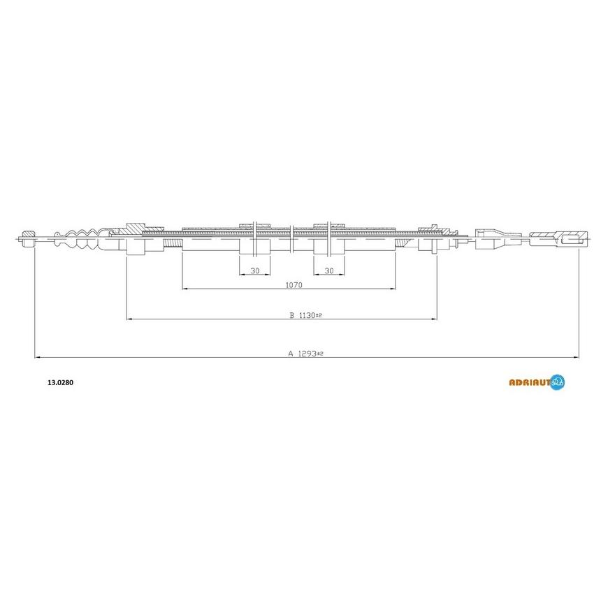 Трос стояночного тормоза 13.0280 ADRIAUTO