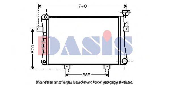 Радиатор, охлаждение двигателя 492003N AKS DASIS