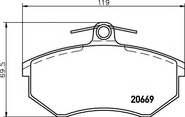 20669/19,6мм Тормозные колодки PAGID T5021 PAGID