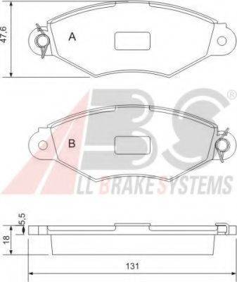 Комплект тормозных колодок P 56 038 A.B.S.