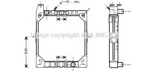 Радиатор, охлаждение двигателя ME2167 AVA QUALITY COOLING