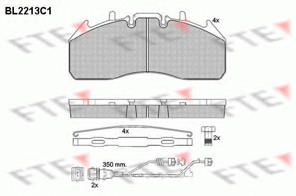 Комплект тормозных колодок, дисковый тормоз BL2213C1 FTE