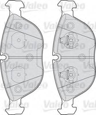 Комплект тормозных колодок, дисковый тормоз 598712 VALEO