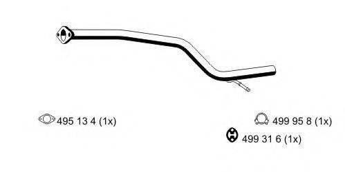 Труба выхлопного газа 344463 ERNST