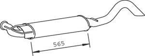 Глушитель выхлопных газов конечный 73305 DINEX