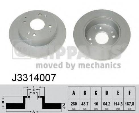 Тормозной диск J3314007 NIPPARTS