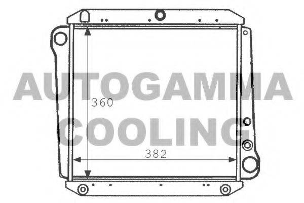 Радиатор, охлаждение двигателя 101101 AUTOGAMMA