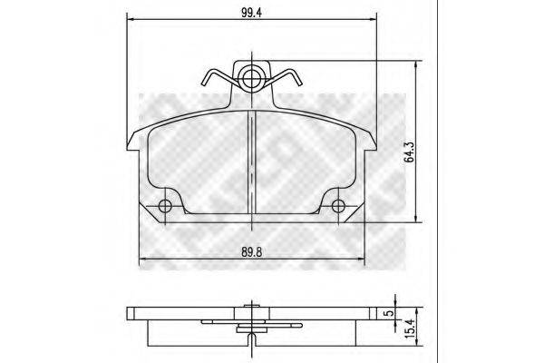 Комплект тормозных колодок, дисковый тормоз 6903 MAPCO