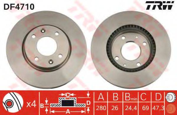 Тормозной диск 0 986 AB6 854 BOSCH