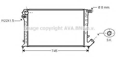 Радиатор, охлаждение двигателя CN2193 AVA QUALITY COOLING