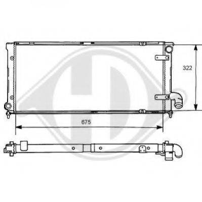 Радиатор, охлаждение двигателя 8133111 DIEDERICHS