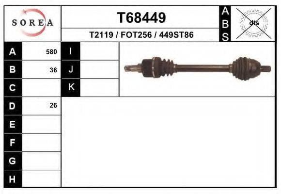 Приводной вал T68449 EAI