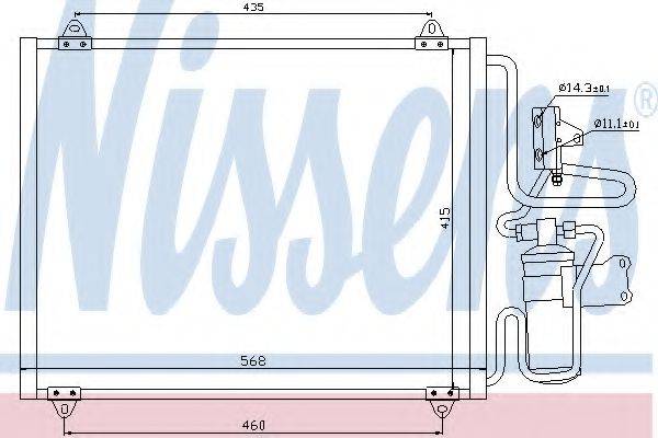 Конденсатор, кондиционер 94440 NISSENS