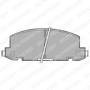 Комплект тормозных колодок, дисковый тормоз LP412 DELPHI