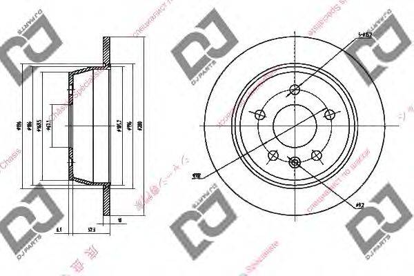 Тормозной диск BD1493 DJ PARTS