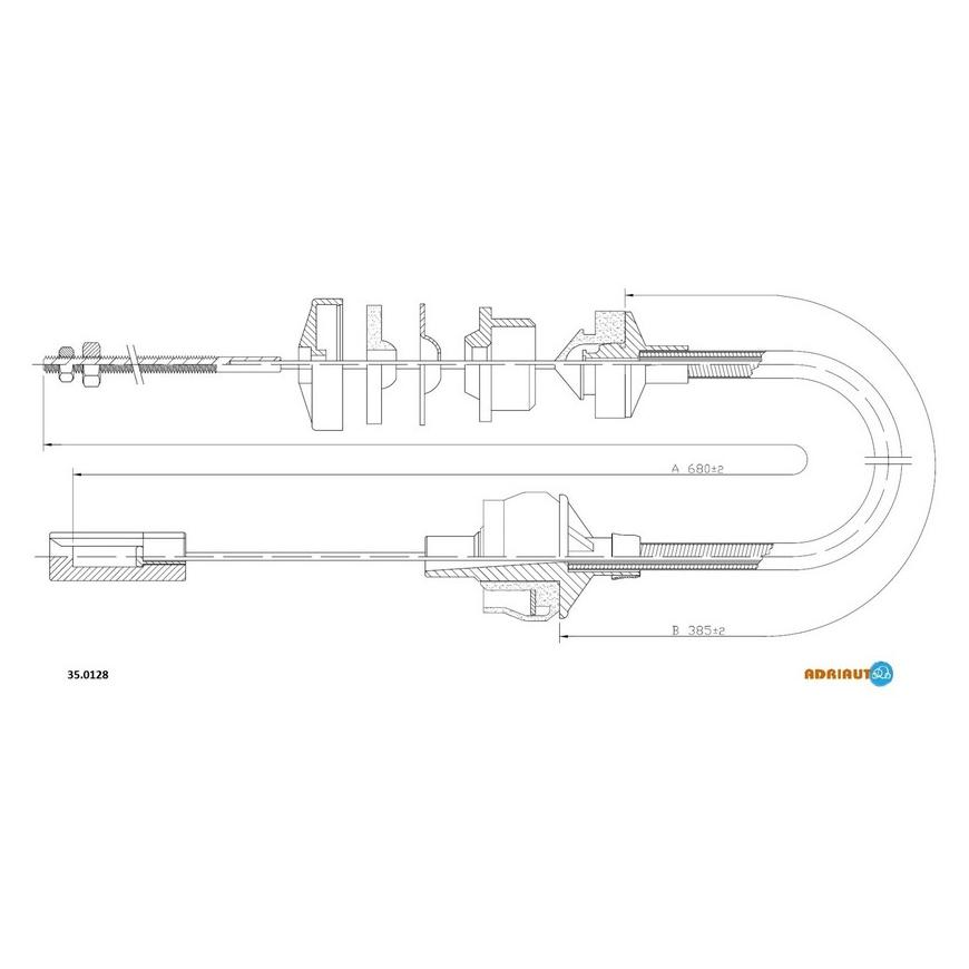 Тросик сцепления Adriauto 35.0128 ADRIAUTO