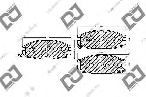 Комплект тормозных колодок BP1463 DJ PARTS