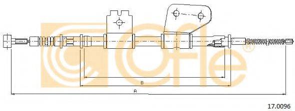 Трос, стояночная тормозная система 17.0096 COFLE