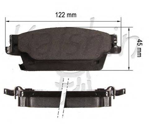 Комплект тормозных колодок, дисковый тормоз D10164 KAISHIN