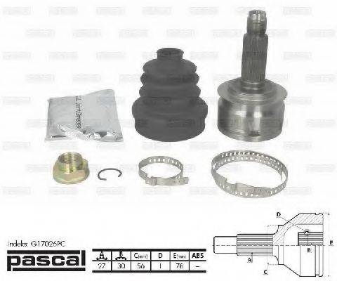 G17026PC PASCAL Шарнирный комплект, приводной вал G17026PC PASCAL