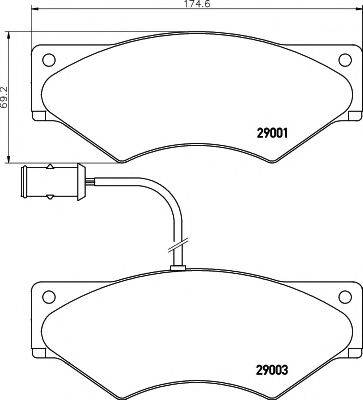 Комплект тормозных колодок, дисковый тормоз 2900102 TEXTAR